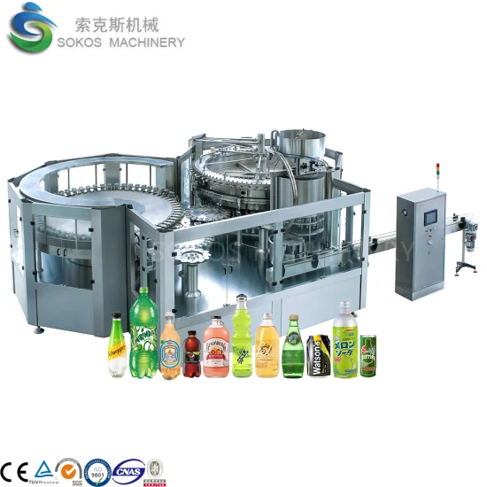 Máquina de enchimento automática de refrigerantes, linha de produção de refrigerantes, água, lata, cerveja, pop, alumínio, máquina de enchimento de latas